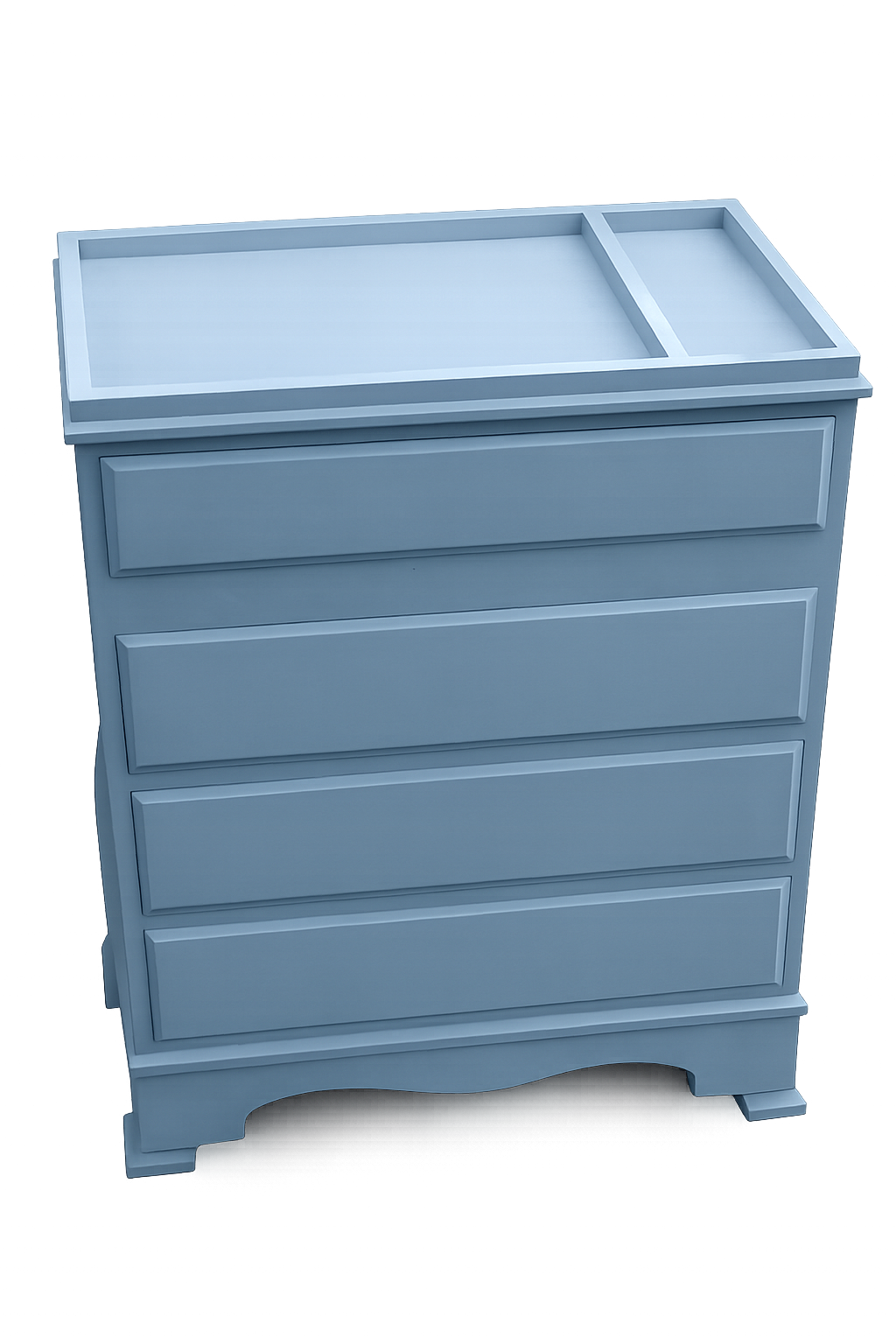 Modern Blue 4-Drawer Storage Chest